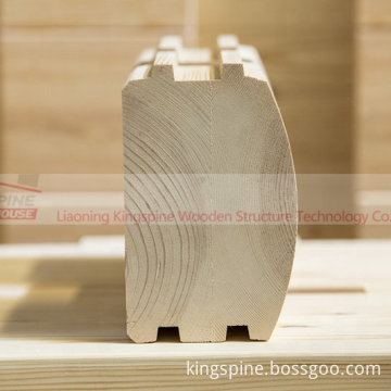 Glued Laminated Timber log wall for wooden house